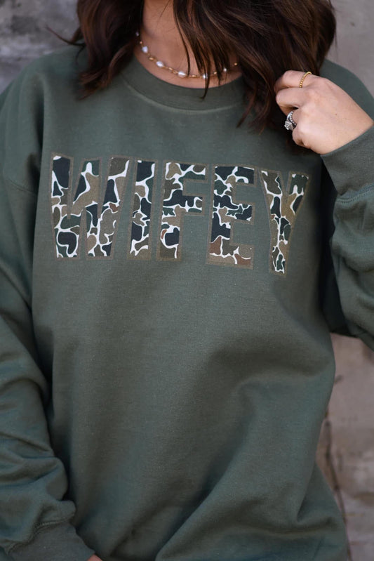 Camo Wifey Sweatshirt